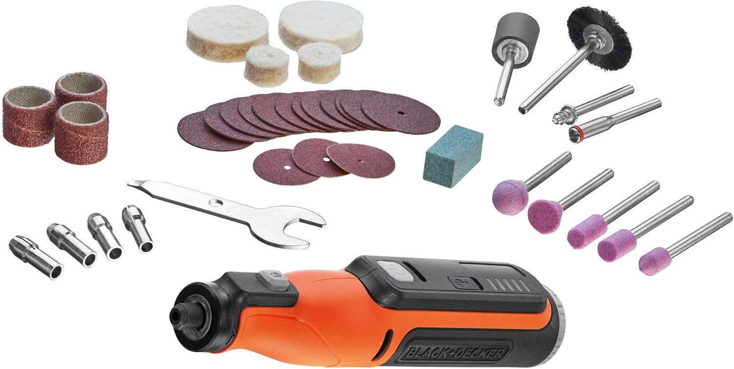 BLACK+DECKER BCRT8I, Multi-Herramienta Rotativa 7.2 V con 53 Accesorios - Imagen 2