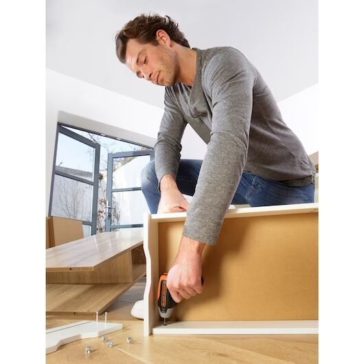 BLACK+DECKER Atornillador a Batería 3.6V, Batería de litio 1.5Ah, Carga Rápida, 5.5Nm de Torque BCF611CK - Imagen 8