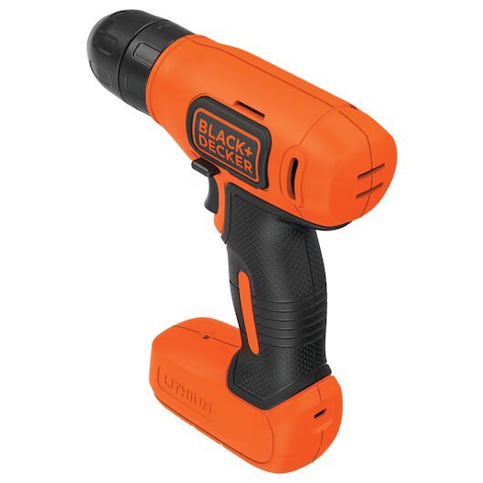 BLACK+DECKER BDCD8-QW - Taladro atornillador sin cable 7.2V con batería de litio, Negro/ Naranja - Imagen 3