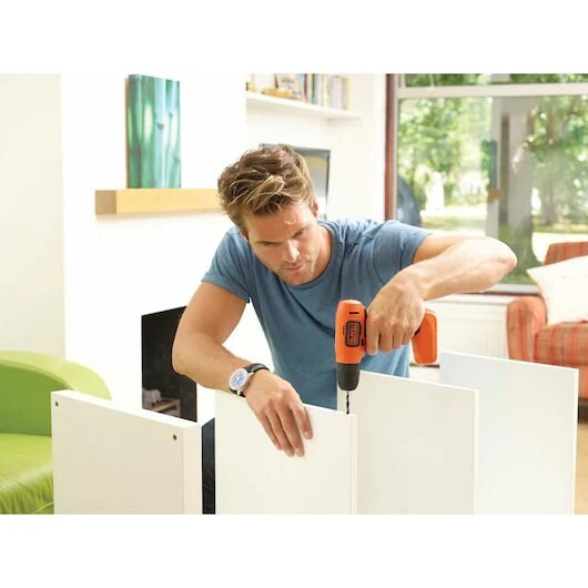 BLACK+DECKER BDCD8-QW - Taladro atornillador sin cable 7.2V con batería de litio, Negro/ Naranja - Imagen 6