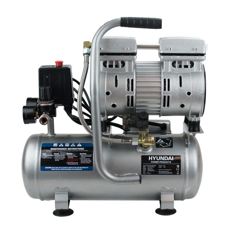 HYAC6-07S Compresor Silencioso Hyundai 6 L + GRATIS HY-55901 Kit herramientas aire 5 piezas - Imagen 10