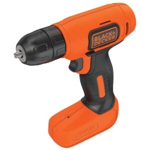 BLACK+DECKER BDCD8-QW - Taladro atornillador sin cable 7.2V con batería de litio, Negro/ Naranja